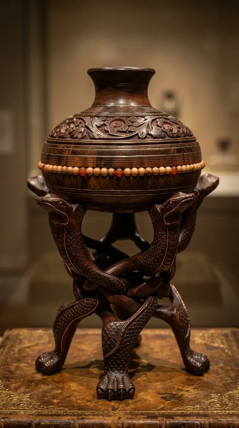 Wooden Camel Stand With Matka | TCW