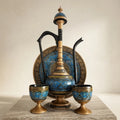 Wooden Naqshi Pitcher Set in Pakistan – Handcrafted Serveware & Table Décor | umry khiyam with table | TCW