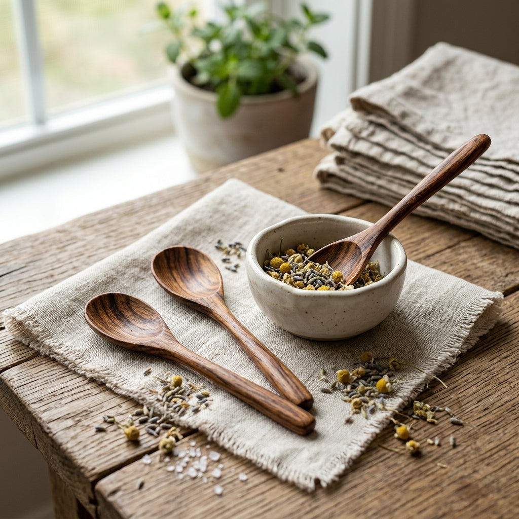 Wooden  Spoon Set – 6 Pcs | Handmade Kitchen Utensils by TCW