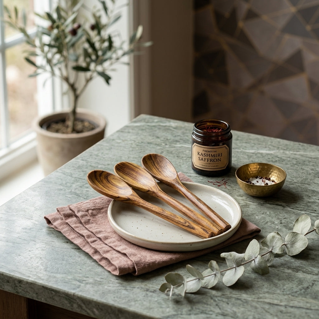 Wooden  Spoon Set – 6 Pcs | Handmade Kitchen Utensils by TCW