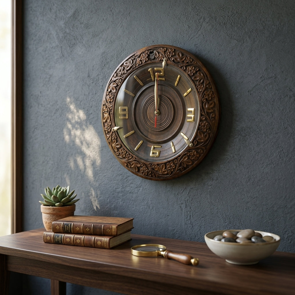 Wooden Handmade Art Clock | TCW