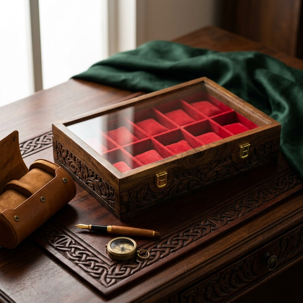 Handmade Watch Box Holder 10 Pieces Watch | TCW