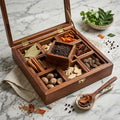 Carved Wooden Spice Box – Masala Dani Organizer Pakistan | TCW