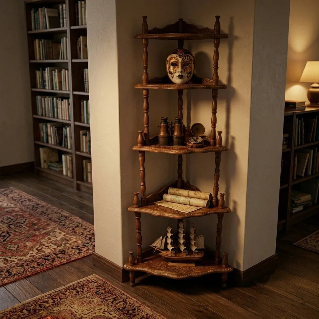 Antique Style  Timber Corner Stand Display Stand | TCW