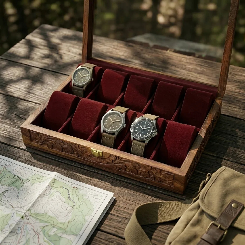 Handmade Watch Box Holder 10 Pieces Watch | TCW