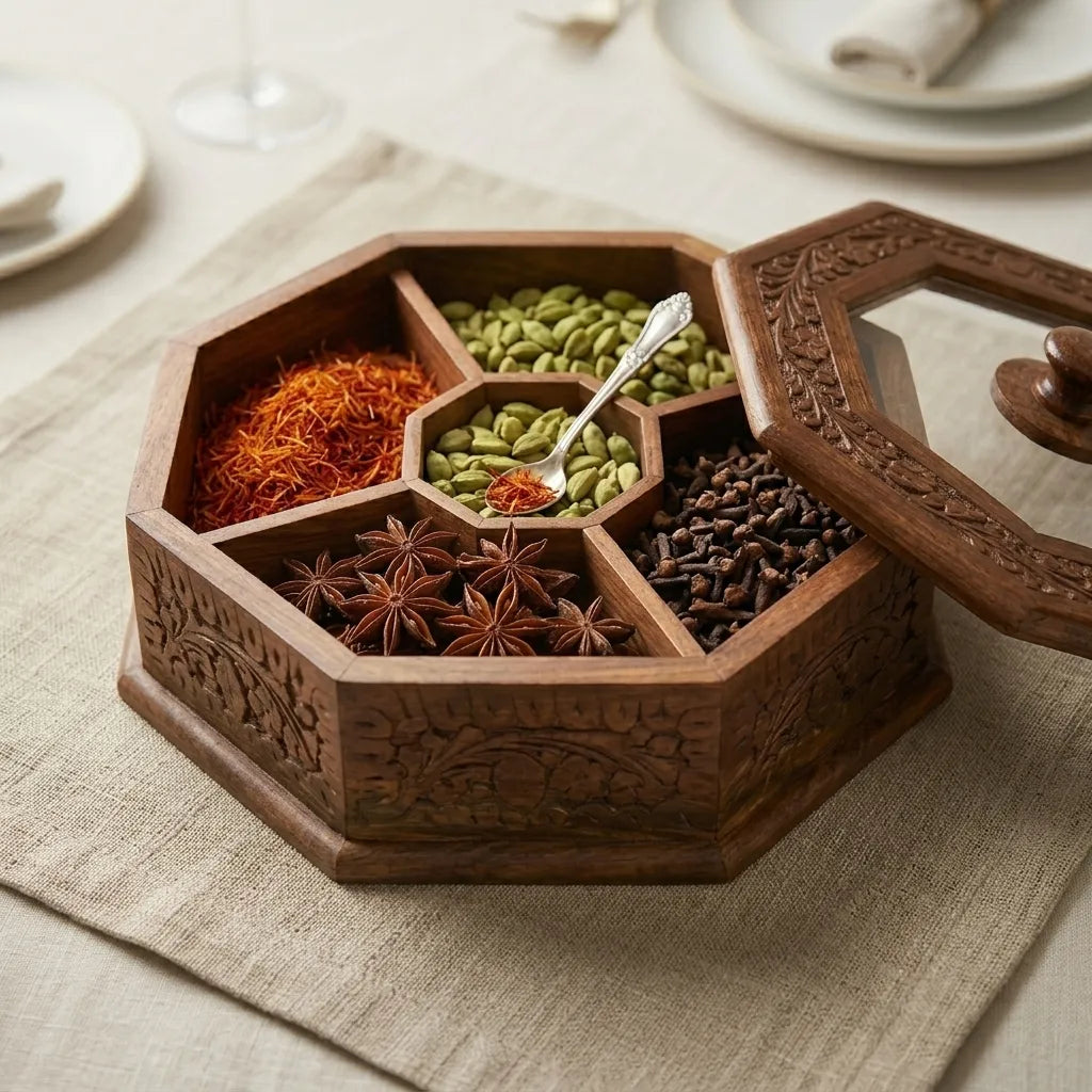 Wooden Dry Fruit Bowl – Handcrafted Serving Bowl Pakistan | TCW.