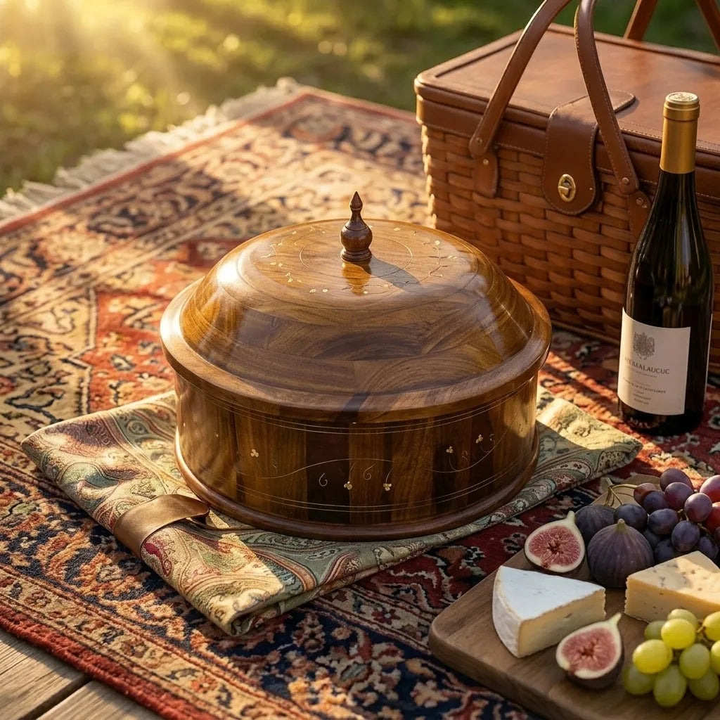 Wooden Hotpot – Carving Work – Steel Bowl | TCW