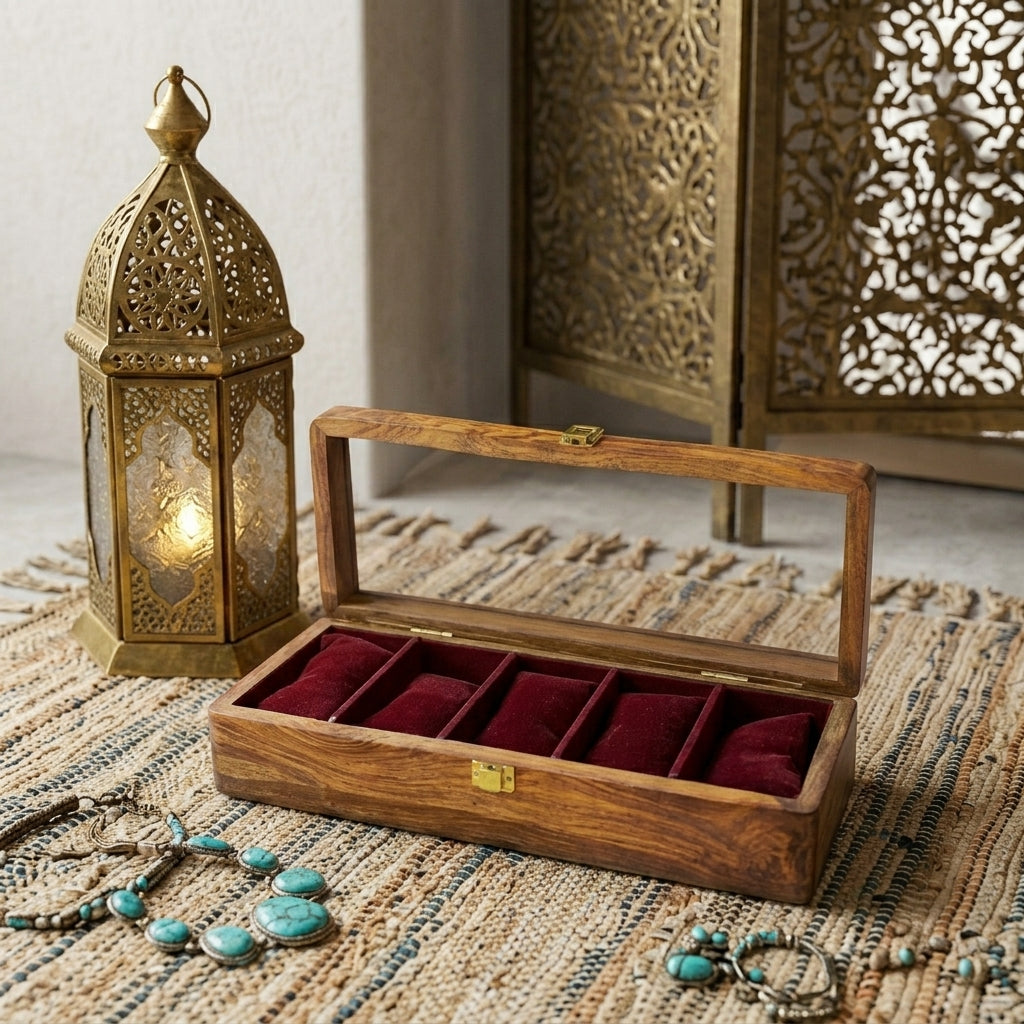 Handmade Watch Box Holder 5 Pieces Watch | TCW
