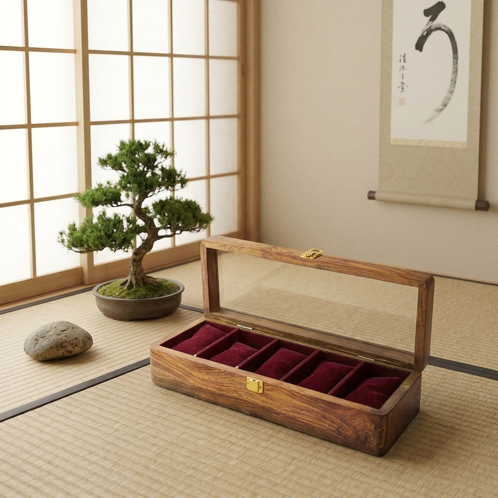 Handmade Watch Box Holder 5 Pieces Watch | TCW